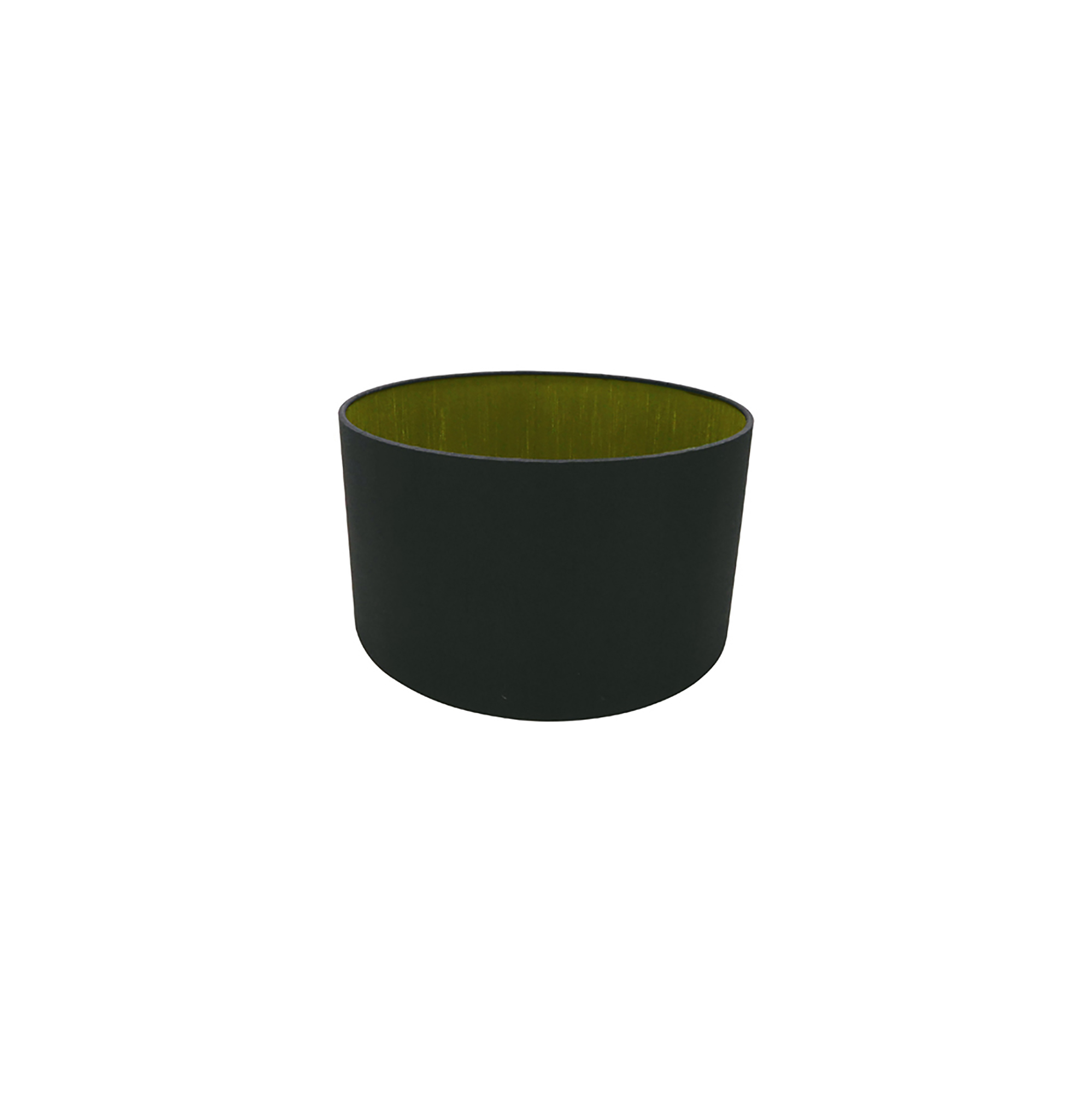 D0289  Sigma 30cm Dual Faux Silk Fabric Shade Midnight Black; Green Olive